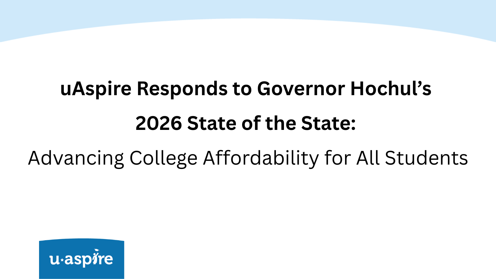 uAspire Responds to Governor Hochul’s 2026 State of the State