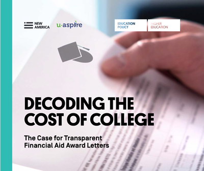 uAspire and New America Release “Decoding the Cost of College”
